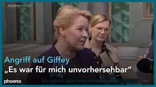 Franziska Giffey sowie Staatsanwaltschaft zum Angriff auf sie am 08.05.24