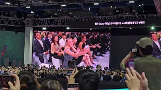 Sydney Sweeney at the Samsung Unpacked 2023 promoting the Galaxy Z Flip5