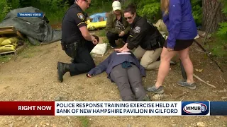Police response training exercise held at Bank of NH Pavilion