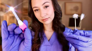 ASMR Relaxing Ear Cleaning, Hearing Test & Ear Exam (Soft Spoken Medical Roleplay)