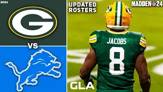 Josh Jacobs Packers vs. Lions | Free Agency 2024 - 2025 Rosters | Madden 24 PS5