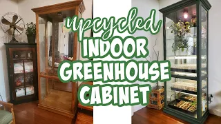 DIY Indoor Greenhouse from an Old Cabinet (for seed starting and indoor plants)