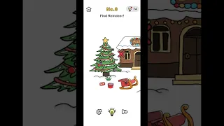 Brain Out Save Santa Level - 6 solved gameplay. Find Reindeer.