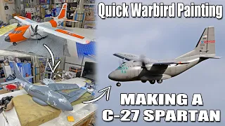 Quick Foam Warbird Painting -- Making a C-27 Spartan from the E-flite EC-1500