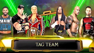 WWE 2K23 John Cena & JCody Rhodes & Jey Uso vs The Rock & Solo Sikoa & Tama Tonga