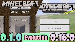 ✅ Toda la Evolución de Minecraft Pocket Edition (0.1.0- 0.16.0) Parte 1