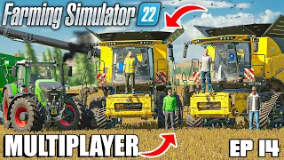 Harvesting THE BIGGEST FIELD on THE MAP | Community Multiplayer Ep.14 | Farming Simulator 22