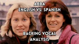 ABBA - Spanish vs. English Backing Vocals Analysis