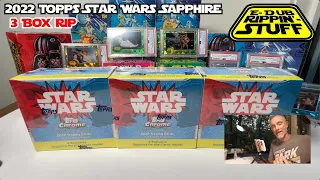 3 Boxes of 2022 Star Wars Topps Chrome Sapphire...  still hunting for the elusive Luke #1