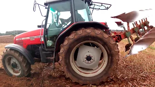 2003 Massey Ferguson 4370 6.0 Litre 6-Cyl Tractor With Kverneland Plough