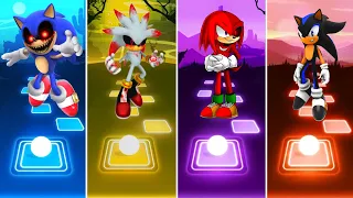 Sonic Exe 🆚 Silver Sonic Exe 🆚 Knuckles Exe 🆚 Dark Sonic || Tiles Hop Gameplay 🎯🎶