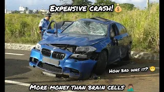 BMW M5 driver completely loses control of the car 🤦🏽‍♂️🙄