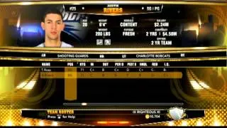 NBA 2k13 Charlotte Bobcats Association Roster