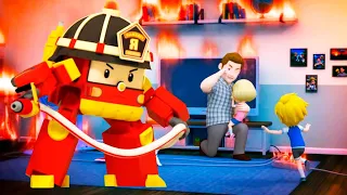 РОБОКАР ПОЛИ 🔥 Рой и пожарная безопасность 🚒 Пожарная безопасность в семье | Мультфильм детям