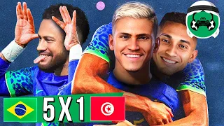 ♫ 5x1 - BRASIL AMASSA A TUNÍSIA E PEDRO FAZ GOLAÇO! ⚽ | (versão pes) Paródia Ela é da Bagaceira