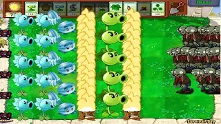 Plants vs Zombie - Winter Melon-Melon-Pult,Repeater,Snow Pea vs All Zombie