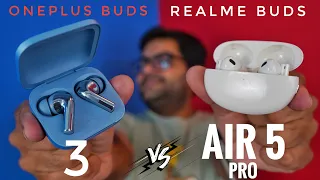 OnePlus Buds 3 VS realme Buds Air 5 Pro ANC Earbuds ⚡⚡ Shall we save some Money ??