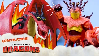 VIKINGS VS DRAGONS ⚔️ Best Competitions with DRAGONS Toys - DRAGONS Legends Evolved Hand Play Videos
