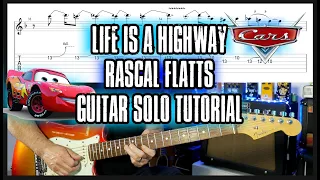 Life is a Highway Guitar Solo Tutorial (from cars)