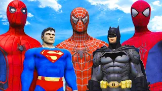Бэтмен и Супермен против стихов-пауков (человек-паук 2002, удивительный человек-паук, человек-паук)