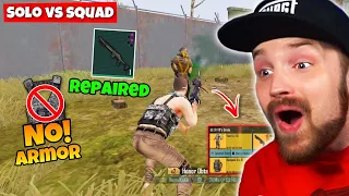 No Armor 🚫 + Repaired Mk14 Solo vs Squad (Dab Reacts) | Metro Royale Chapter 9