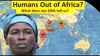 Path of humans out of Africa - DNA evidence