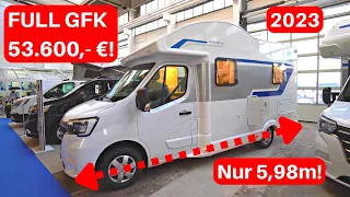 BILLIGSTES Mini FULL-GFK Wohnmobil 5,98m! 4 Schlafplätze! Ahorn Camp 590 Plus 2023. 53.600 €!