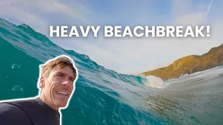 I surfed a beach break in difficult conditions. Whipe Outs, long hold downs and a few nuggets!