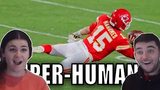 British Couple Reacts to NFL Best "Super-Human" Plays