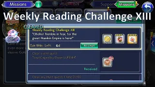 DFFOO Weekly Reading Challenge XIII