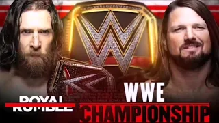 WWE Royal Rumble 2019 Aj Styles vs Daniel Bryan Official Match Card