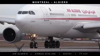 Air Algerie A330-200 Takeoff to Algiers from Montreal Flight AH2701