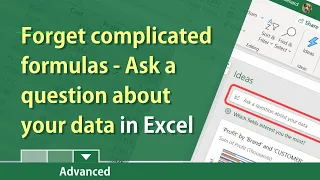 Excel - New Feature in Ideas - Simply type questions to get answers by Chris Menard
