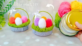 It's so Beautiful 💖🌟 Super Easy Easter Craft Ideas with Yarn - DIY Eggs with Wool -Easter Basket