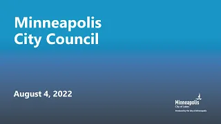 August 4, 2022 City Council