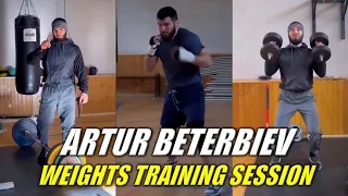 Artur Beterbiev Training & Weights Session