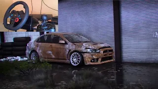 Rebuilding a Mitsubishi Lancer Evolution X - NFS HEAT - LOGITECH G29 Gameplay.