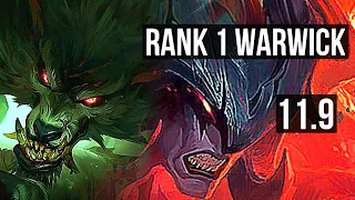 WARWICK vs AATROX (TOP) | Rank 1 Warwick, 73% winrate, 7/2/6 | TR Challenger | v11.9