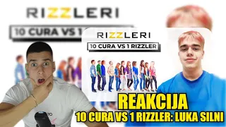 SIMI REAKCIJA na 10 CURA VS 1 RIZZLER: LUKA SILNI