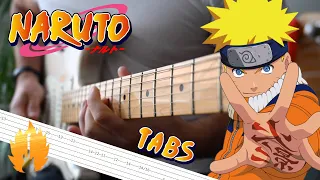 【TABS】Naruto Guitar Lesson with TABS - The Raising Fighting Spirit OST - 【ギターレッスン】 ナルト 沸き上がる闘志 BGM