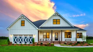 Model Walkthrough: Raleigh, NC Charleston Modern Farmhouse (Shown with Opt. Features) | Custom Home