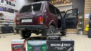 Нива с автозвуком за 62500 рублей. Громкий фронт , сабвуфер в багажник  в Ниву / ВАЗ 21213