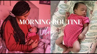 REALISTIC MORNING ROUTINE WITH 3 WEEK OLD NEWBORN | 21 YEAR OLD FIRST TIME MOM