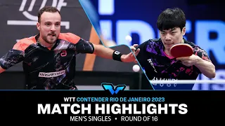 Cho Seungmin vs Simon Gauzy | MS R16 | WTT Contender Rio de Janeiro 2023