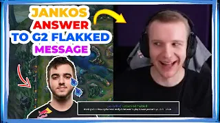G2 Jankos MESSAGE to G2 Flakked 👀
