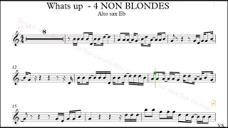 What's Up - 4 Non Blondes - Playalong (Alto Sax Eb) sheet music