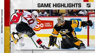 Devils @ Penguins 10/30/21 | NHL Highlights