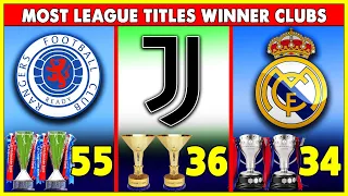 Top 20 Clubs Who Won The Most League Titles In The World • Clubs With The Most League Titles.