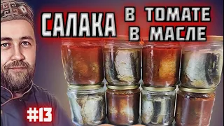 САЛАКА в  ТОМАТНОМ СОУСЕ / салака в масле / домашние рыбные консервы в автоклаве