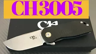 CH 3005 titanium framelock flipper knife from China titanium and Carbon Fiber scale
